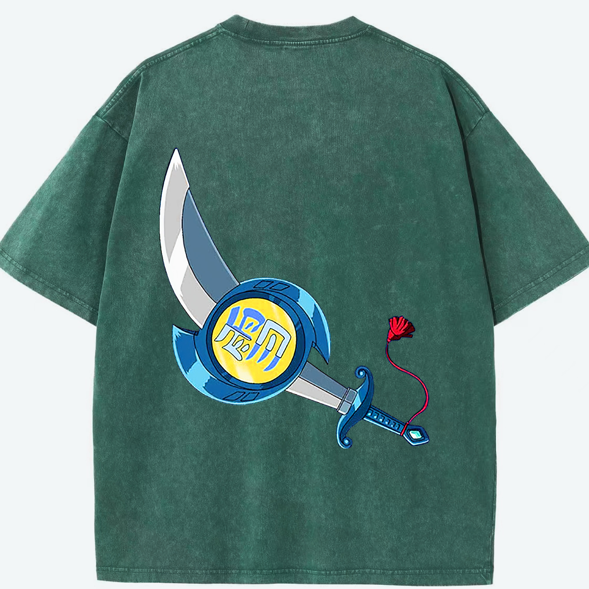 （画像用） 遊☆戯☆王 Yu-Gi-Oh! 綿100% ヴィンテージ風 半袖Tシャツ（背面プリント）